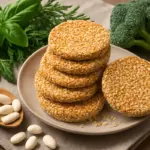 Gallette al sesamo ed erbe aromatiche: lo snack che aiuta l’assimilazione del calcio vegetale