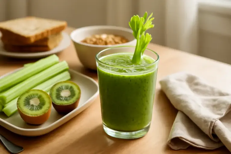 Smoothie detox con sedano e Kiwi: la semplice abitudine che alleggerisce fin dalla colazione